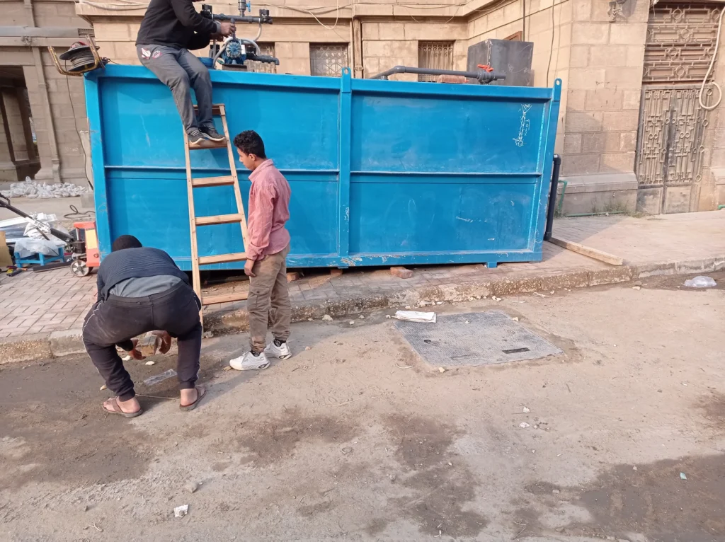 تصنيع وتجميع خزانات ومعدات محطة معالجة المياه رقم 01